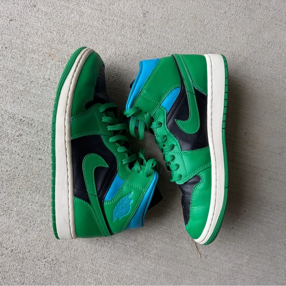 Jordan Shoes - Nike Air Jordan 1 Mid Lucky Green Aquatone Women’s Size 9 Sneakers